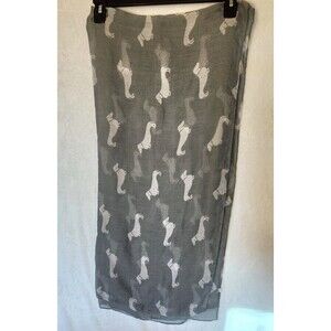 Dachshund Doxie Dog Gray and White Wrap Shawl Scarf  31 x 70 inches
